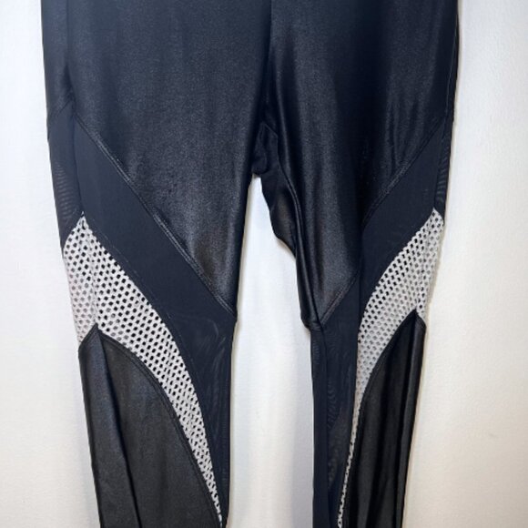 KORAL Black & White High Rise Mesh Panel Legging Size S - Picture 3 of 15